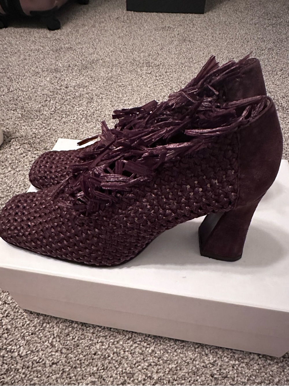 Vintage Vivien Lee raffia heels